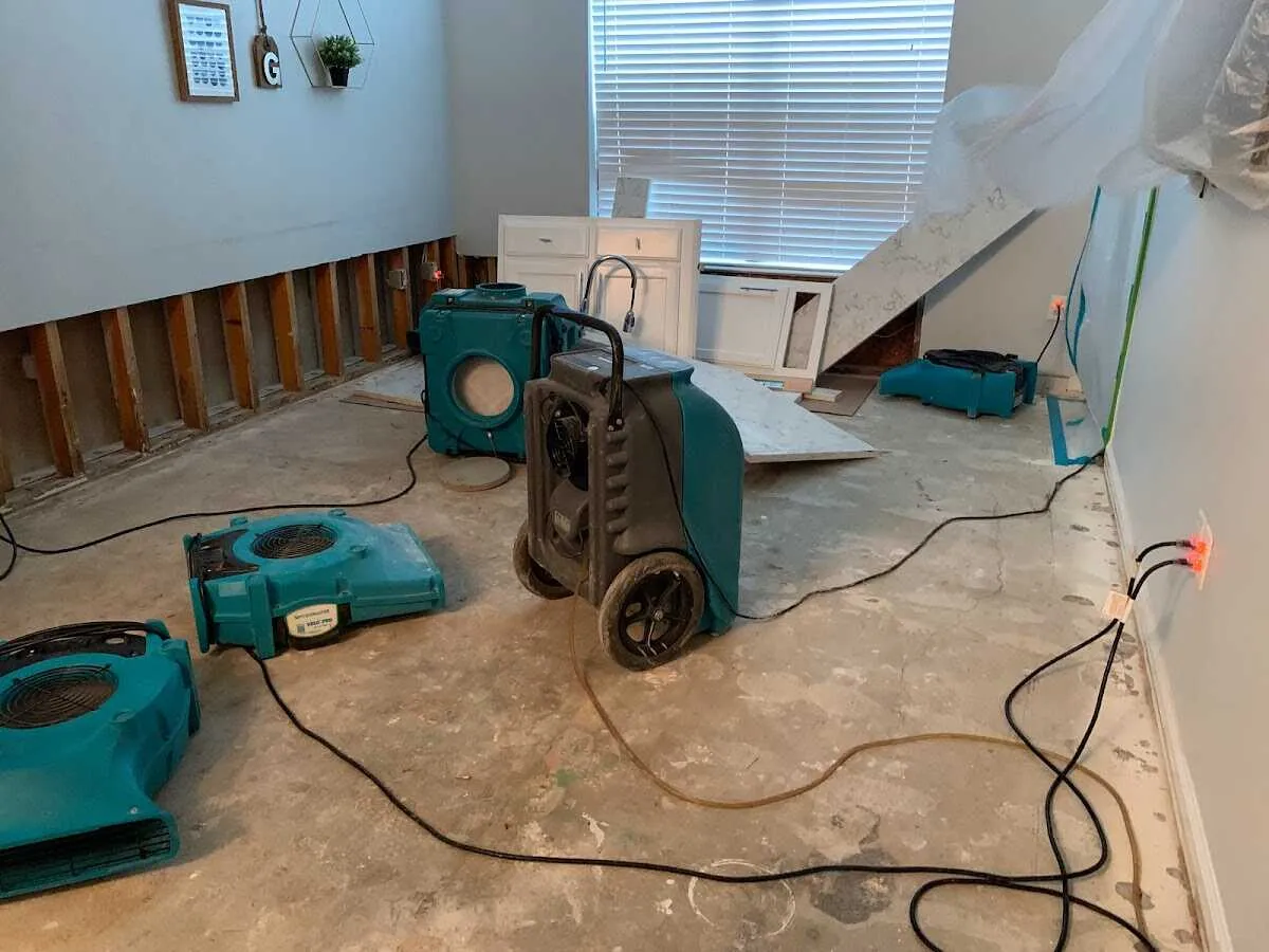 Dehumidifier in flood-cut room for Water Extraction & Removal in Sedro-Woolley